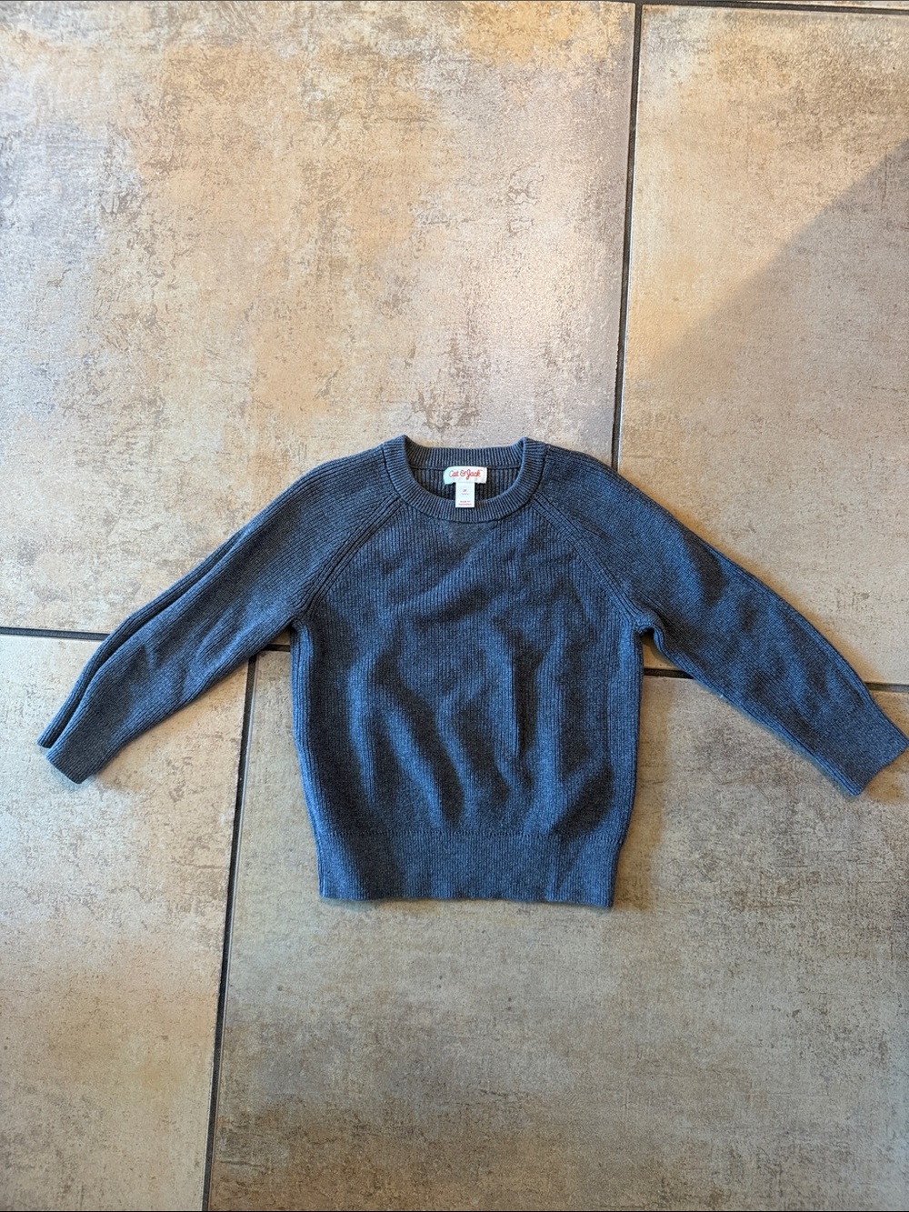 Cat and Jack long sleeve crew neck sweater . Toddler size 3T. Gray.